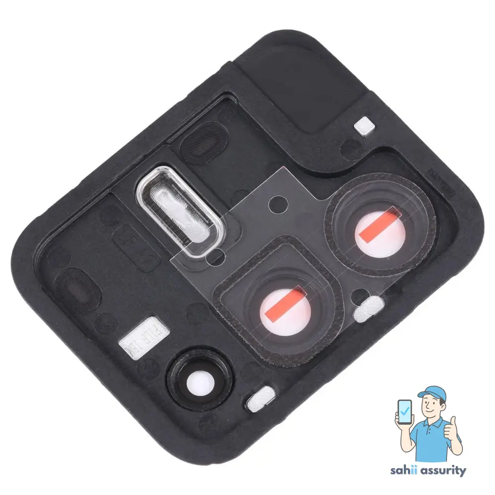 Camera Lens Glass with Frame for Vivo V23 Pro Black thumbnail